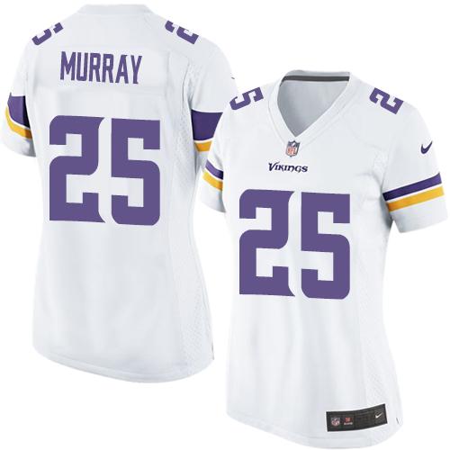 Nike Vikings #25 Latavius Murray White Women's Stitched NFL Elite Jersey